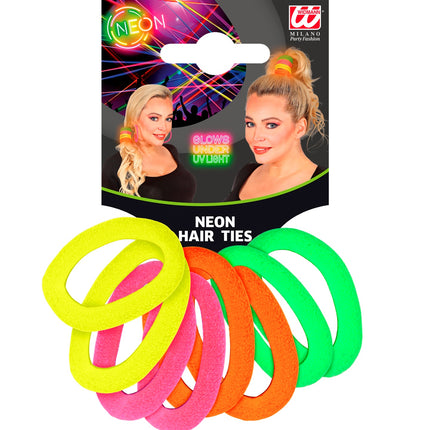 Set of 8 Neon Hair Ties