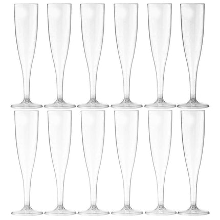Disposable Champagne Glasses - 12 Pack