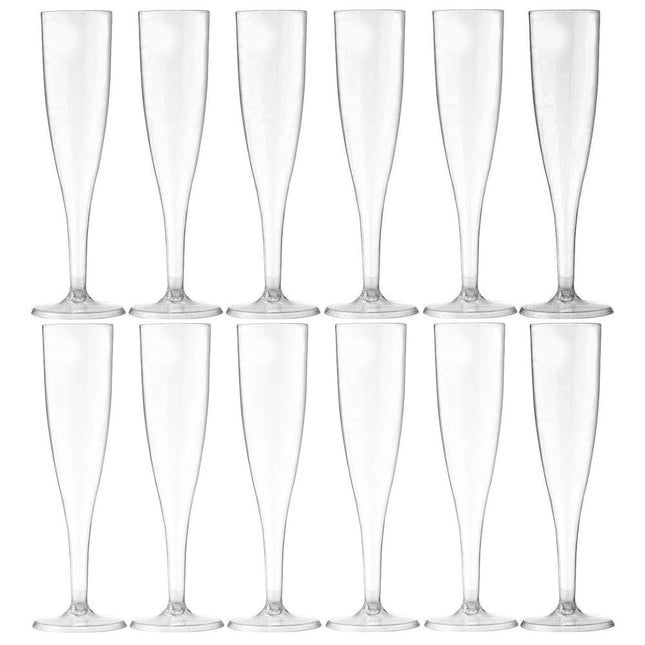 Disposable Champagne Glasses - 12 Pack