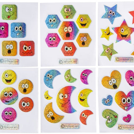 Emotions Metallic Shiny Sticker Sheet - Single