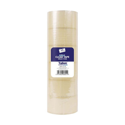 6 Clear 48mm Packing Tape Rolls
