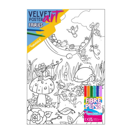 Fairies Velvet Poster Art & Fibre Pens