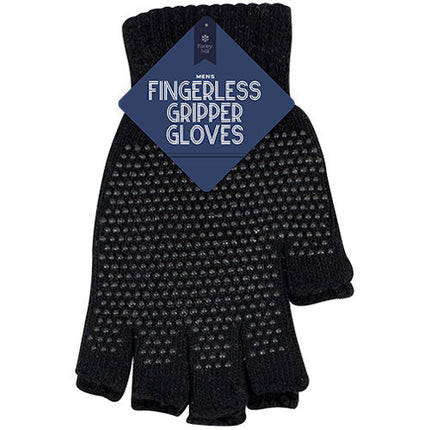 Men's Fingerless Gripper Gloves
