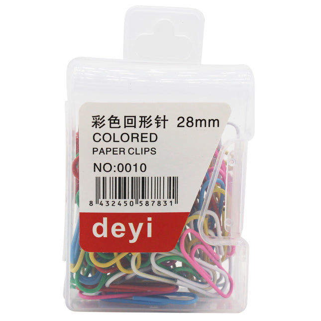 Coloured Paper Clips - 80 Pack