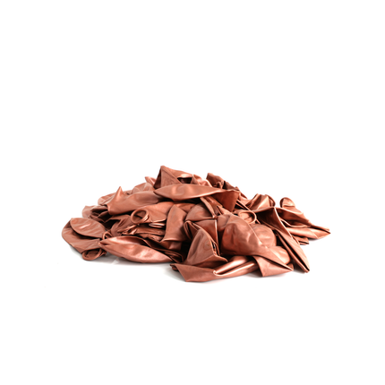 Metallic Rose Gold 7" Latex Balloons – 50 Pack