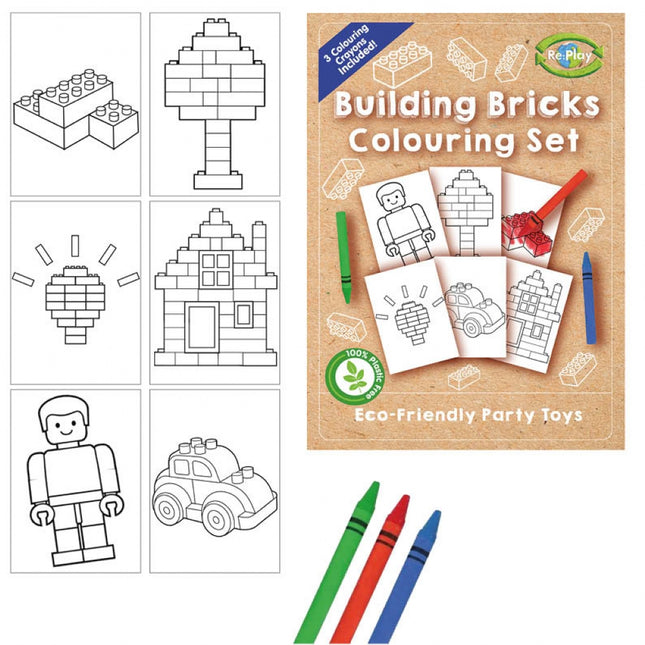 Building Bricks A6 Colouring Set (Single)
