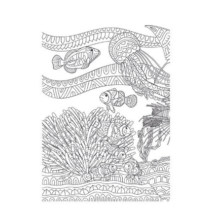 A4 Life in The Ocean Advanced Colouring Book
