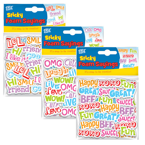 Sticky Foam Craft Sayings