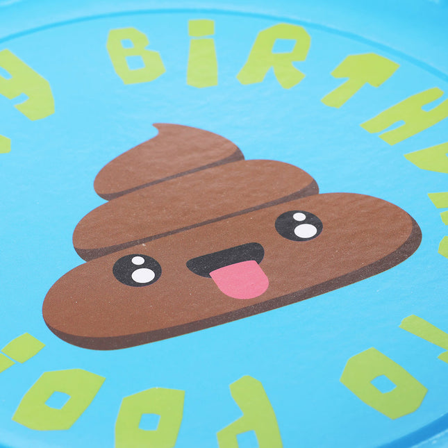 Emoji Poo Paper 9" Party Plates - 16 Pack