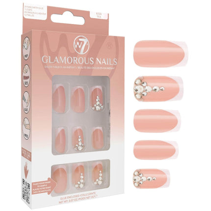 W7 Cosmetics Glamorous False Nails - Iced Tea