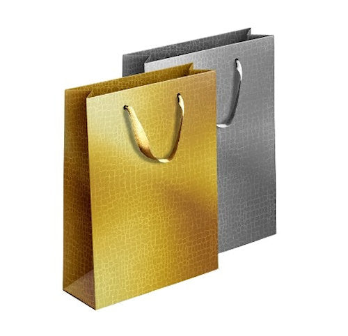 Gold/Silver Embossed Metallic Large Gift Bag