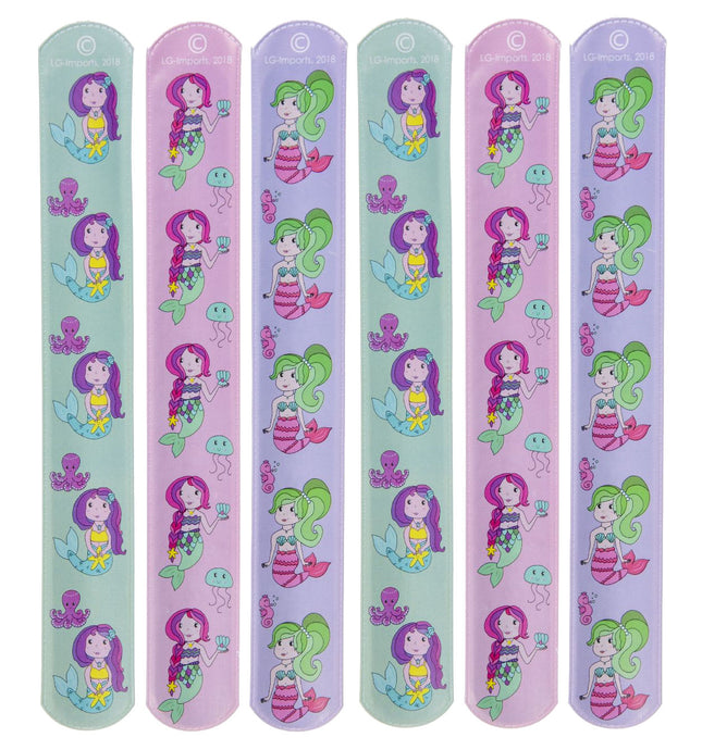 Mermaid Slap Bracelets - 6 Pack