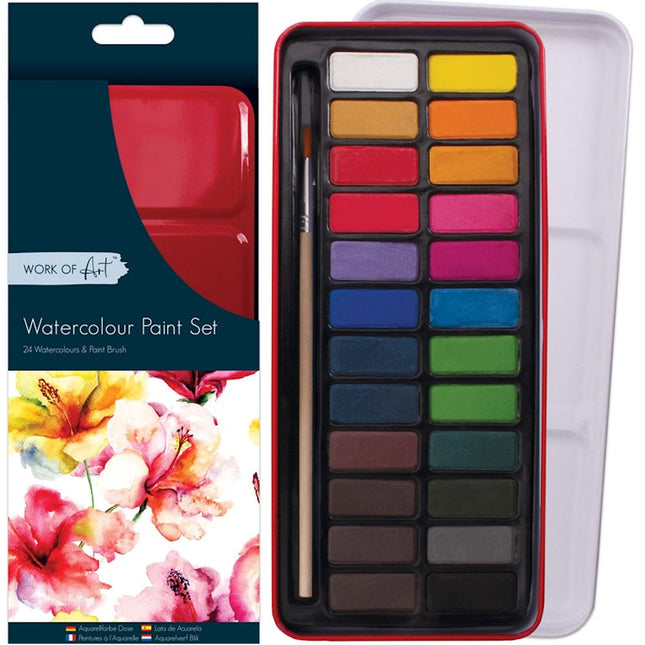 Water Colour Paint Palette - 24 Colours