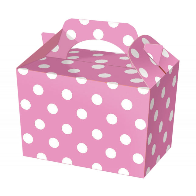 Pink Polka Dot Boxes - 10 Pack