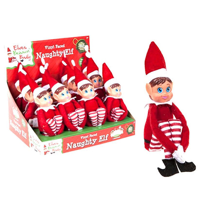 Christmas Red Long Leg Girl Elf - 12"