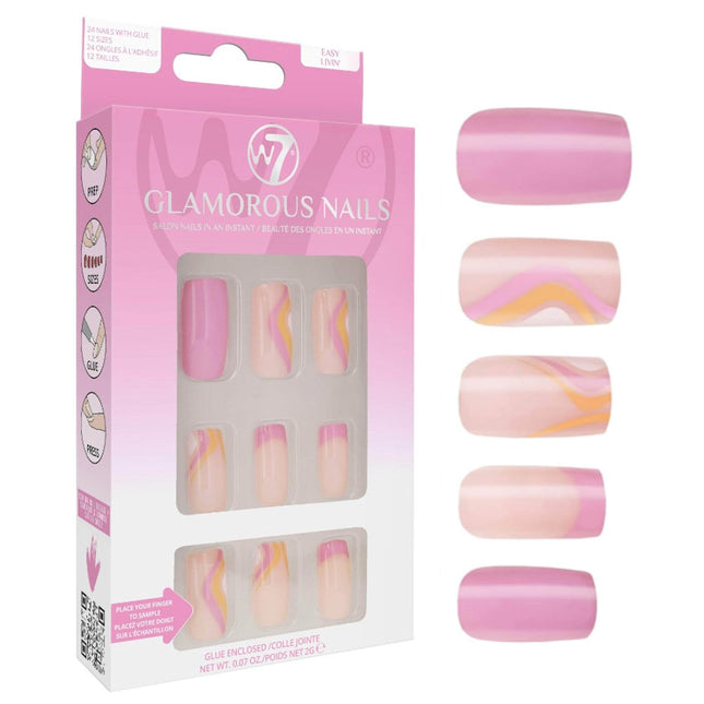 W7 Cosmetics Glamorous False Nails - Easy Livin'