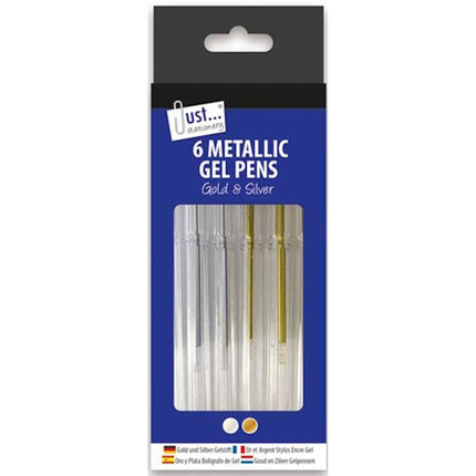 6 Silver&  Gold Gel Pens