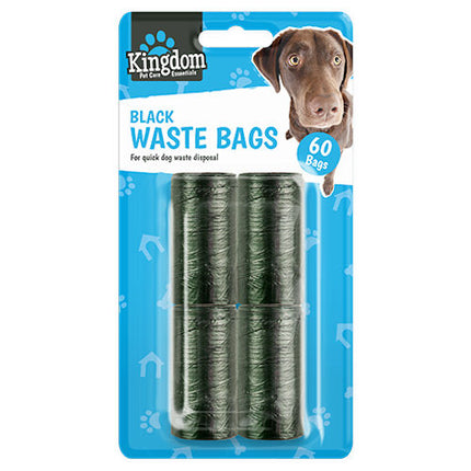 60 Black Dog Poo Bags