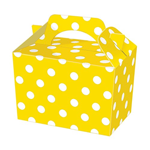 Yellow Polka Dot Boxes - 10 Pack