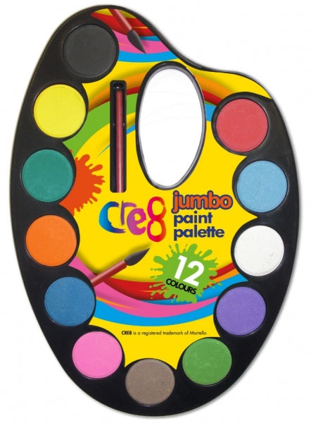 12 Colour Jumbo Paint Palette