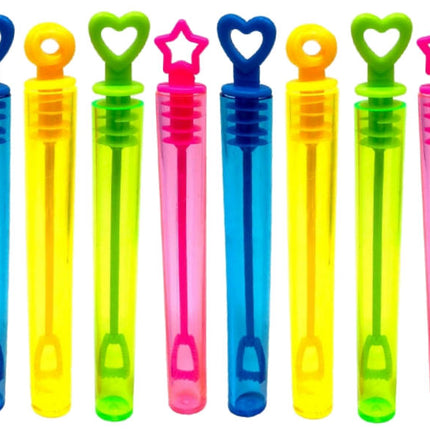 12 Assorted Coloured Bubble Tubes