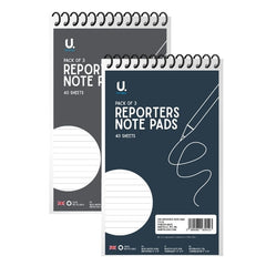 3 Spiral Reporters Note Pads