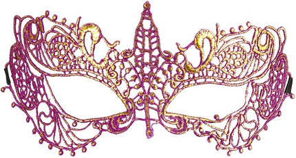 Adult Metallic Purple Lace Mask