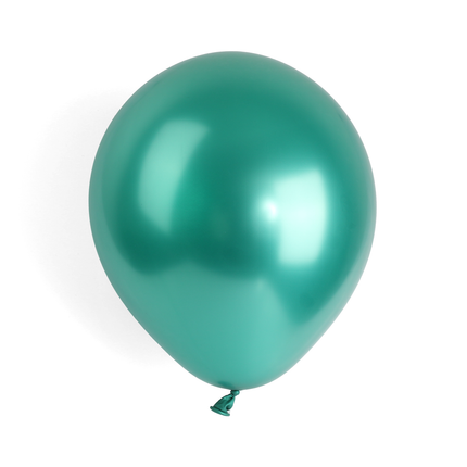 100 Metallic Green 7" Latex Balloons