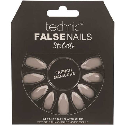 Technic Cosmetics False Nails Stiletto - French Manicure