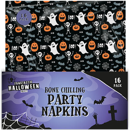 Halloween Kids Printed Napkins - 16 Pack