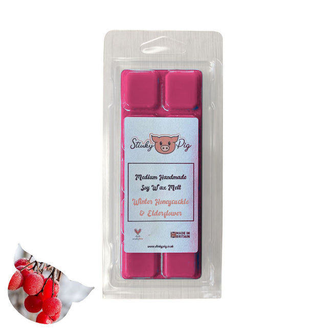 Stinky Pig Highly Scented Soy Wax Melt Clam - 50g Winter Honeysuckle & Elderflower