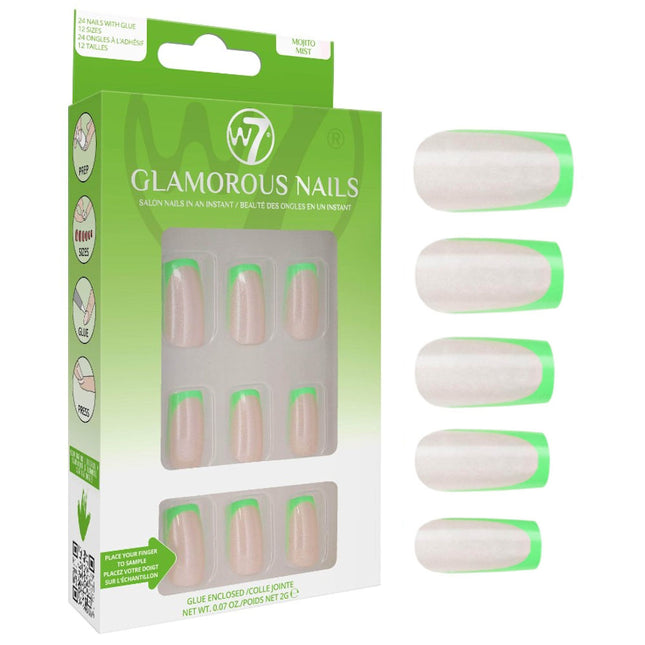 W7 Cosmetics Glamorous False Nails - Mojito Mist