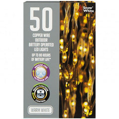 50 Outdoor Warm White Copper Wire Lights