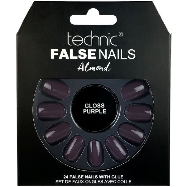 Technic Cosmetics False Nails Almond - Gloss Purple
