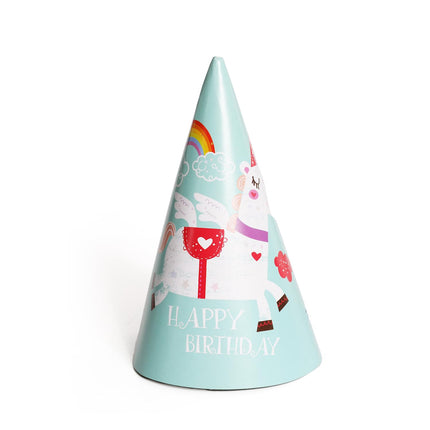 12 Unicorn Paper Party Hats