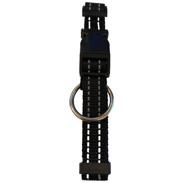 Black Large Reflective Doggy Collar