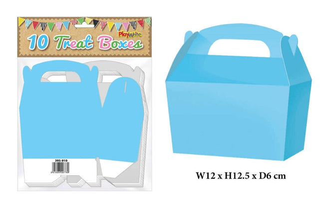 Baby Blue Treat Boxes - 10 Pack