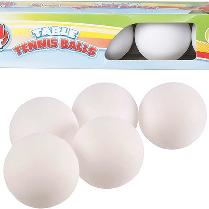 5 White Table Tennis Balls
