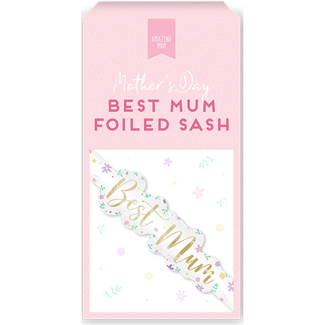 Best Mum Foiled Sash