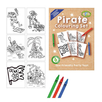 Pirate A6 Colouring Set (Single)