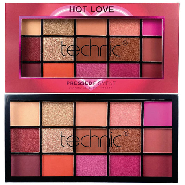 Technic Cosmetics Pressed Pigment Eyeshadow Palette - Hot Love