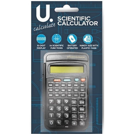 Scientific Calculator With Case - 10 Digit Display
