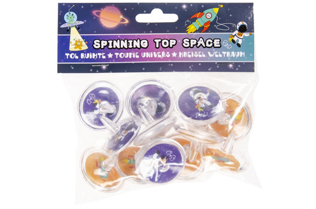 Space Spinning Tops- 12 Pack