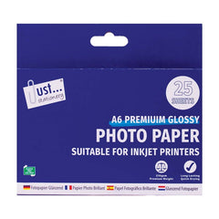 25 Glossy 6x4" Photo Paper Sheets