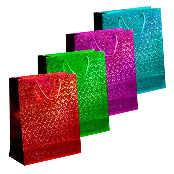 Coloured Holographic Large Gift Bag