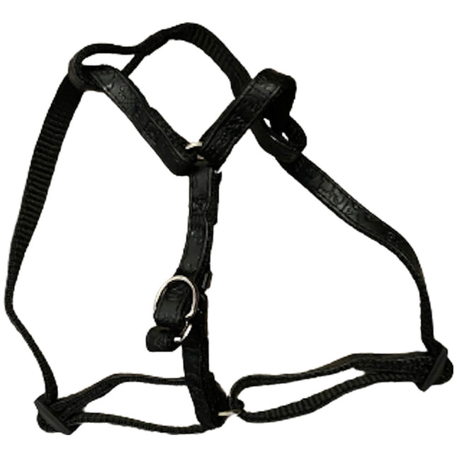Black Patterned Dog Harness