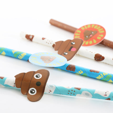 Emoji Poo Paper Straws - 20 Pack