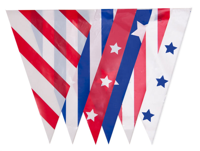 Stars & Stripes 10m Triangle Bunting