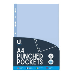 30 Punched A4 Pockets