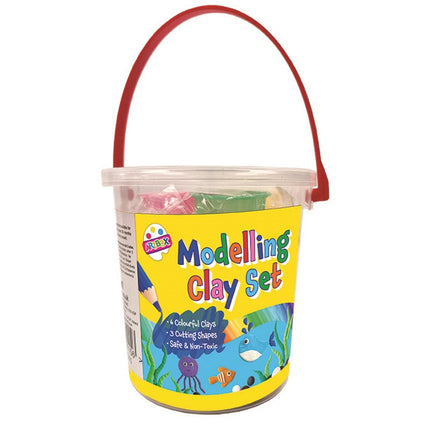 9 Piece Modelling Clay Tub & Tools (Pack)